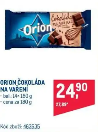 Makro ORION ČOKOLÁDA NA VAŘENÍ nabídka