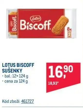 Makro LOTUS BISCOFF SUŠENKY nabídka