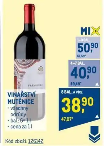 Makro VINAŘSTVÍ MUTĚNICE nabídka