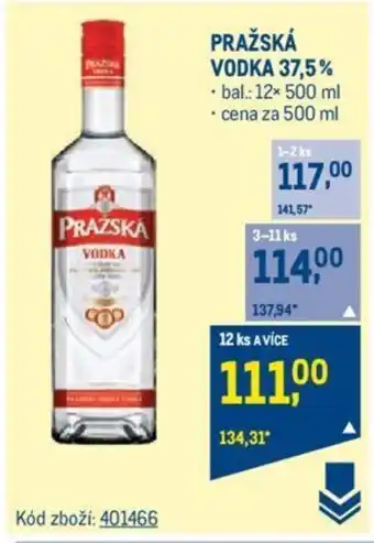 Makro PRAŽSKÁ VODKA 37,5% nabídka
