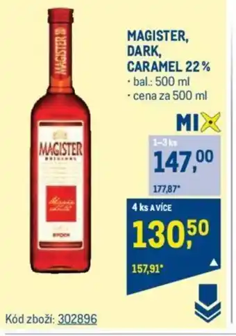 Makro MAGISTER, DARK, CARAMEL 22% nabídka
