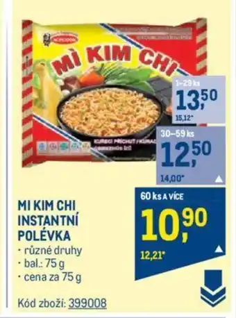 Makro MI KIM CHI INSTANTNÍ POLÉVKA nabídka