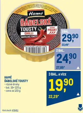 Makro HAMÉ ĎÁBELSKÉ TOUSTY nabídka