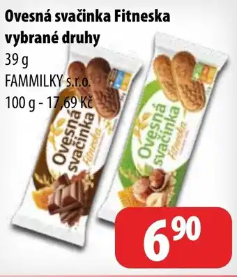 Ovesná svačinka Fitneska vybrané druhy