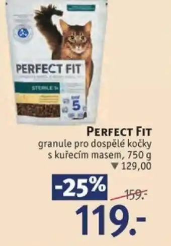 Rossmann PERFECT FIT granule pro dospělé kočky s kuřecím masem nabídka