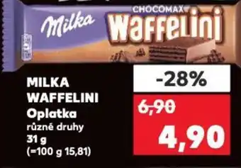 Kaufland MILKA WAFFELINI Oplatka nabídka