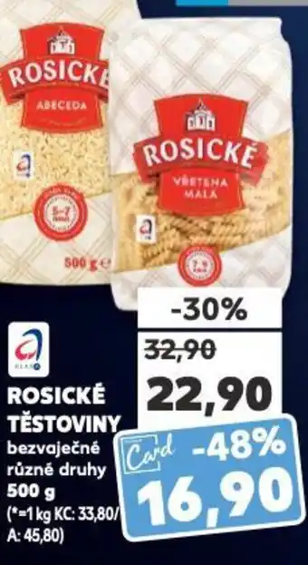 Kaufland ROSICKÉ TĚSTOVINY nabídka