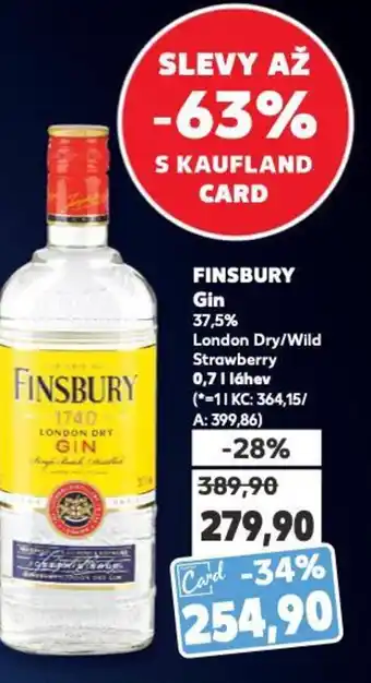 Kaufland FINSBURY Gin 0.7L nabídka