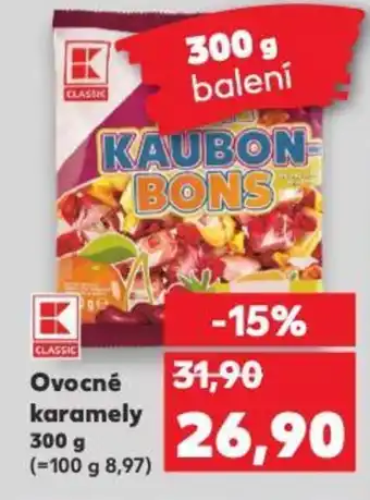 Kaufland Ovocné karamely nabídka