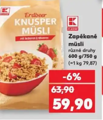 Kaufland Zapékané müsli nabídka