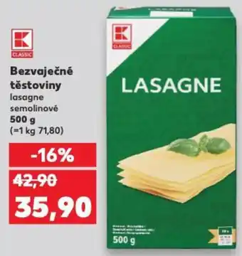 Kaufland Bezvaječné těstoviny nabídka