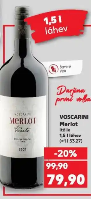 Kaufland VOSCARINI Merlot nabídka