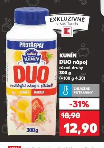 Kaufland KUNIN DUO nápoj nabídka