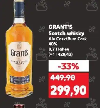 Kaufland GRANT'S Scotch whisky nabídka