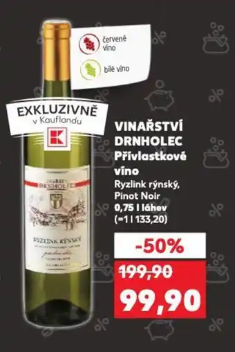 Kaufland VINAŘSTVÍ DRNHOLEC Přívlastkové vino nabídka