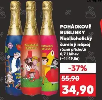 Kaufland POHÁDKOVÉ BUBLINKY Nealkoholický šumivý nápoj nabídka