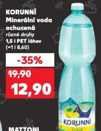 Kaufland KORUNNI Minerální voda ochucená nabídka