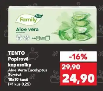 Kaufland TENTO Papírové kapesníky nabídka