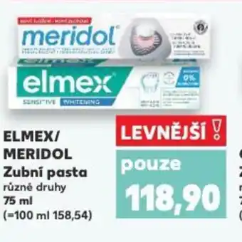 Kaufland ELMEX/ MERIDOL Zubní pasta nabídka