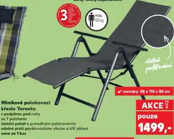 Kaufland Hliníkové polohovací křeslo Toronto nabídka