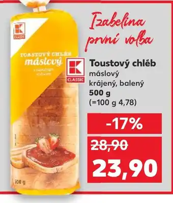 Kaufland Toustový chléb nabídka