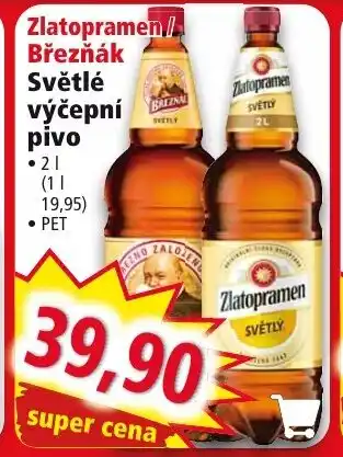 Norma Zlatopramen/ Březňák Světlé výčepní pivo nabídka