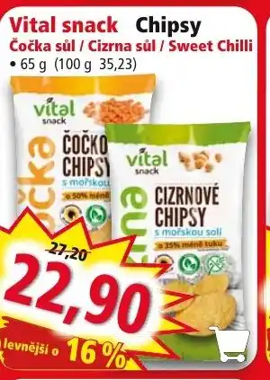 Norma Vital snack Chipsy nabídka