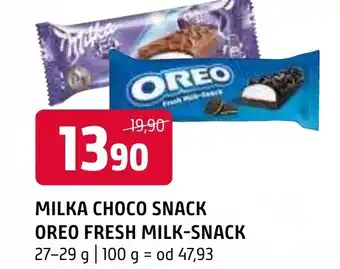 Terno MILKA CHOCO SNACK OREO FRESH MILK-SNACK nabídka