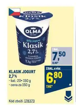 Makro Klasik jogurt nabídka