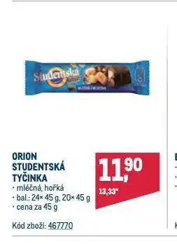 Makro Orion studentská tyčinka nabídka