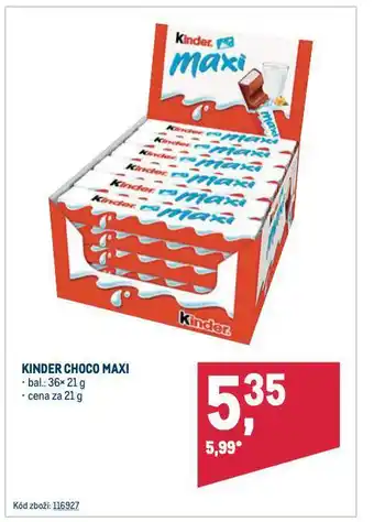 Makro Kinder choco maxi nabídka