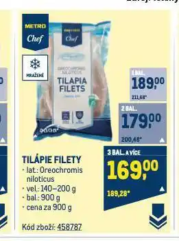 Makro Tilápie filety nabídka