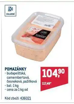 Makro Pomazánka budapešťská nabídka