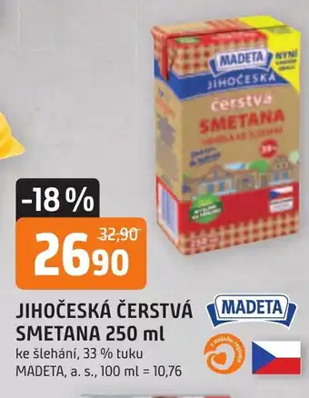 Trefa JIHOČESKÁ ČERSTVÁ SMETANA 250 ml nabídka