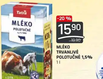 Flop MLÉKO TRVANLIVÉ POLOTUČNÉ 1,5% 1L nabídka