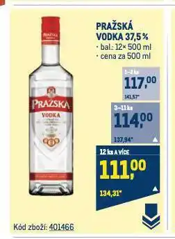 Makro Pražská vodka nabídka