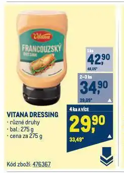 Makro Vitana dressing nabídka