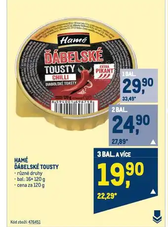 Makro Hamé ďábelské tousty nabídka