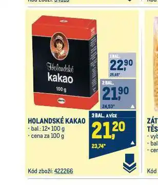 Makro Holandské kakao nabídka