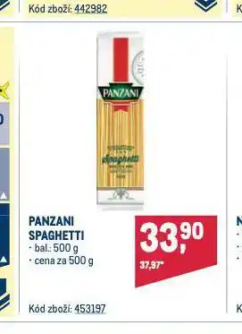 Makro Panzani spaghetti nabídka