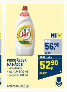 Makro Jar prostředek na mytí nádobí nabídka