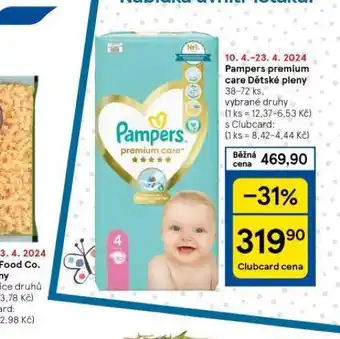 Tesco Pampers dětské plenky nabídka