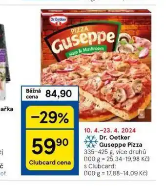 Tesco Dr. oetker guseppe pizza nabídka