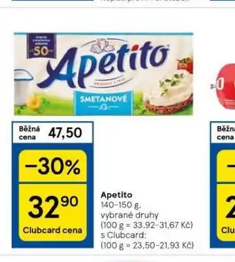 Tesco Apetito nabídka
