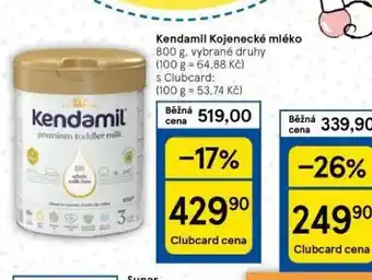 Tesco Kendamil kojenecké mléko nabídka