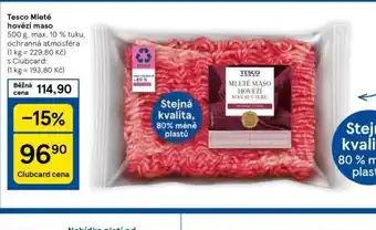 Tesco Mleté hovězí maso nabídka