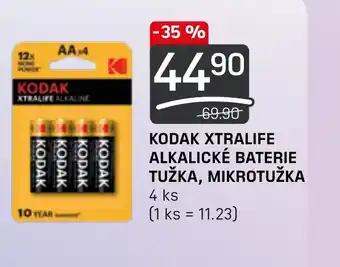 Flop KODAK XTRALIFE ALKALICKÉ BATERIE TUŽKA, MIKROTUŽKA nabídka