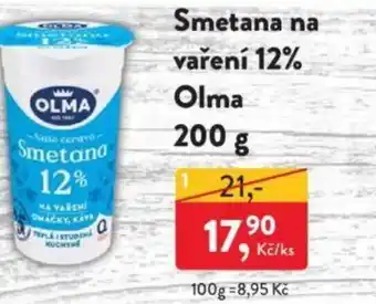 Smetana na vaření 12% Olma 200 g