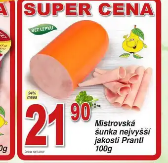 Hruška Mistrovská šunka nejvyšší jakosti nabídka