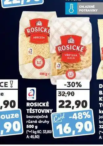 Kaufland Rosické těstoviny nabídka